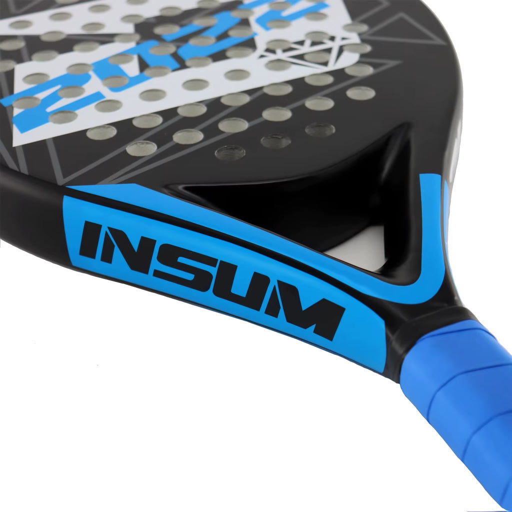 Padel Racket 2022 Carbon Fiber Soft EVA Surface High Balance Diamond Shape Sports Racket for Advanced Players Paddle