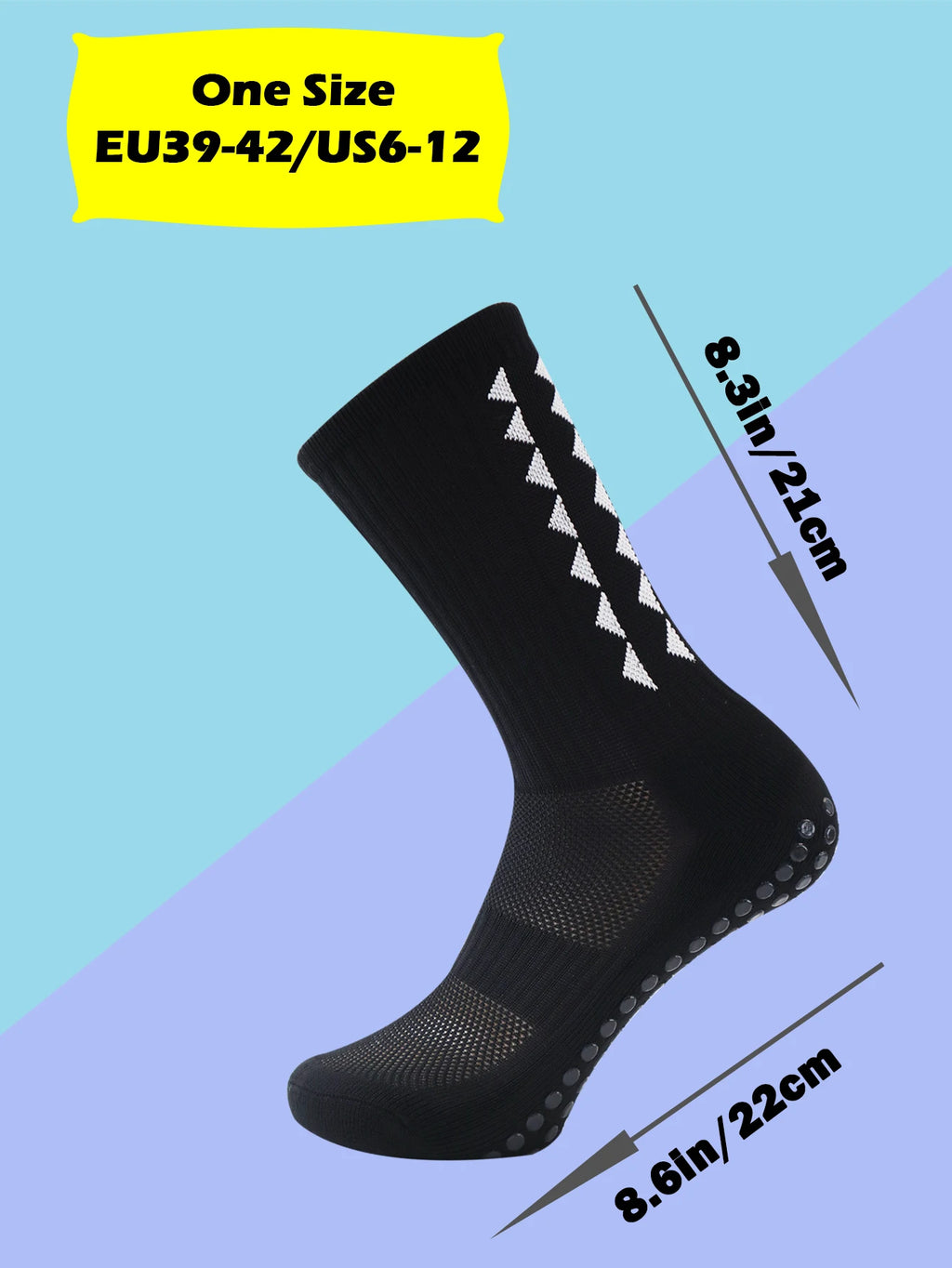 4 Pairs Men'S Grip Soccer Socks, Non-Slip Athletic Socks for Basketball, Football, Sports