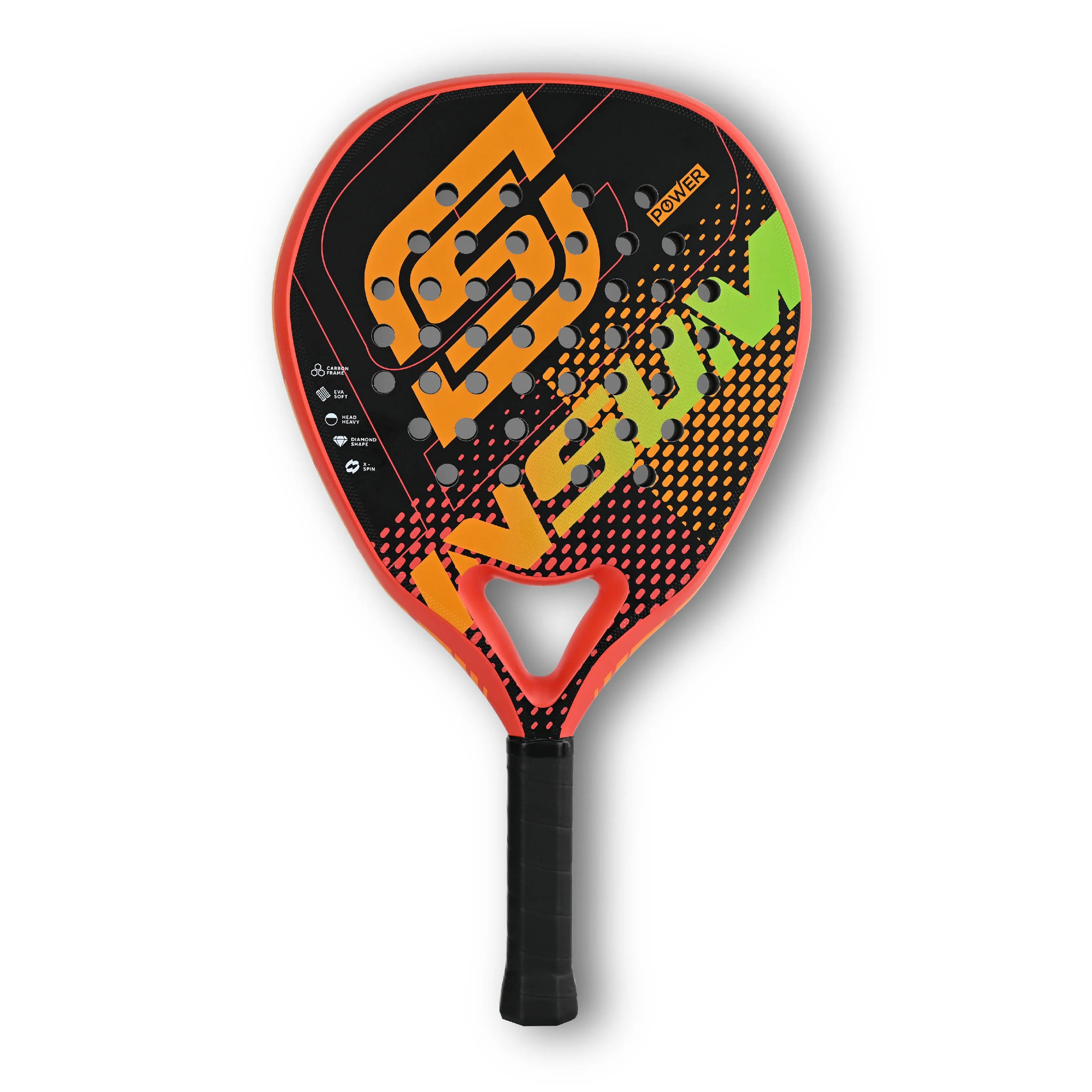 Padel Racket 2022 Carbon Fiber Soft EVA Surface High Balance Diamond Shape Sports Racket for Advanced Players Paddle
