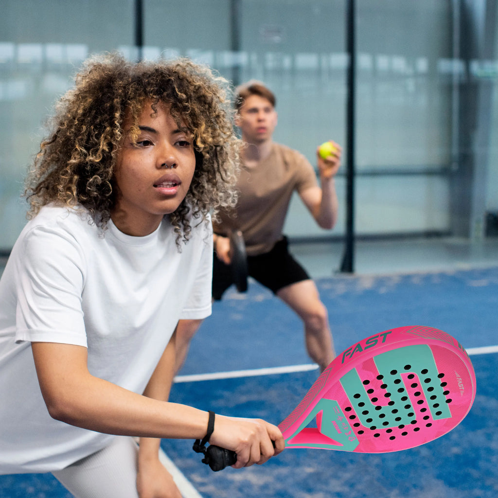 INSUM Velocity padel racket — Orange and Black colourways