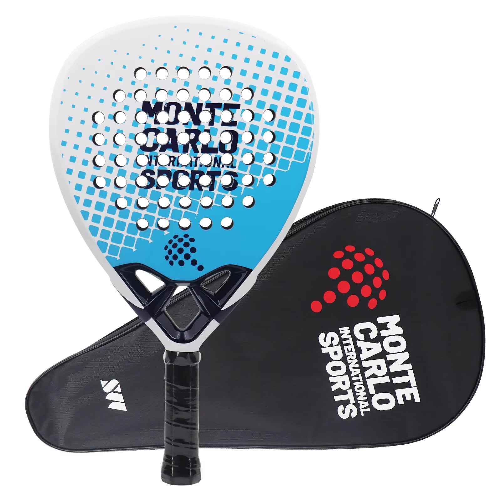 Padel Racket 2022 Carbon Fiber Soft EVA Surface High Balance Diamond Shape Sports Racket for Advanced Players Paddle