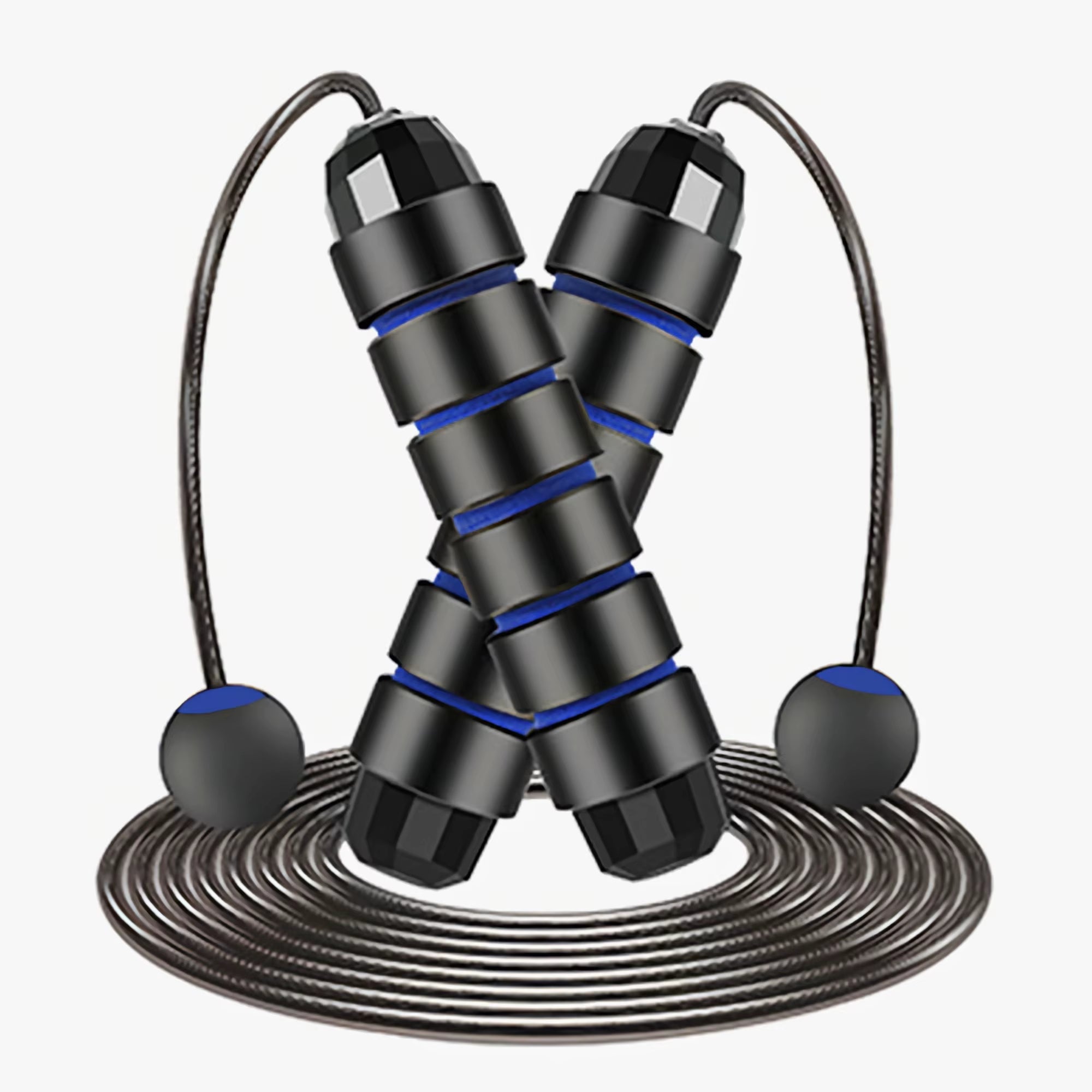 With Ball Bearings Adjustable Tangle-Free Speed Wire Jump Rope Workout with Foam Handles for Fitness Home Workouts and Slim Body